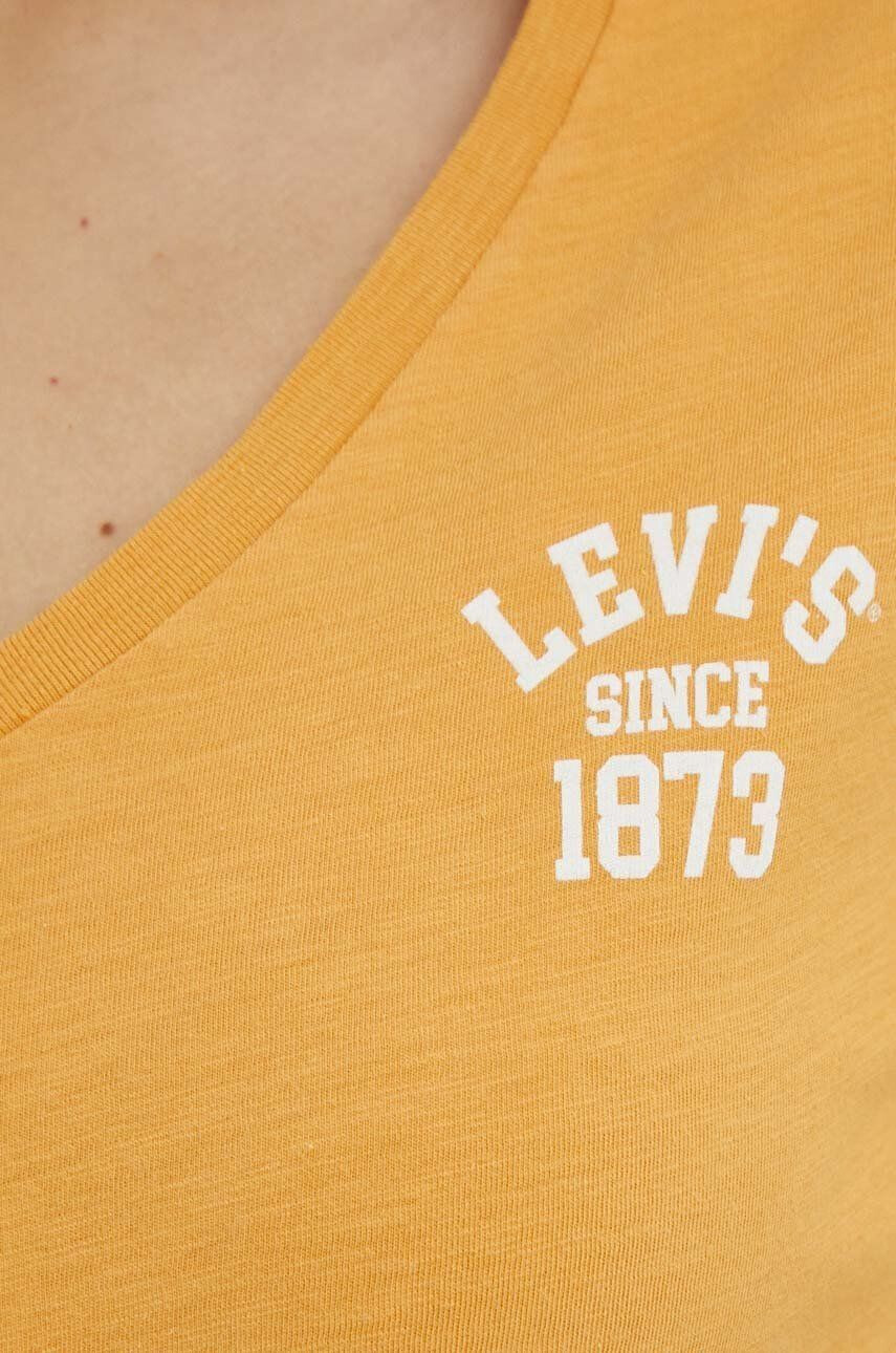 Levi's Bombažna kratka majica bela barva - Pepit.si