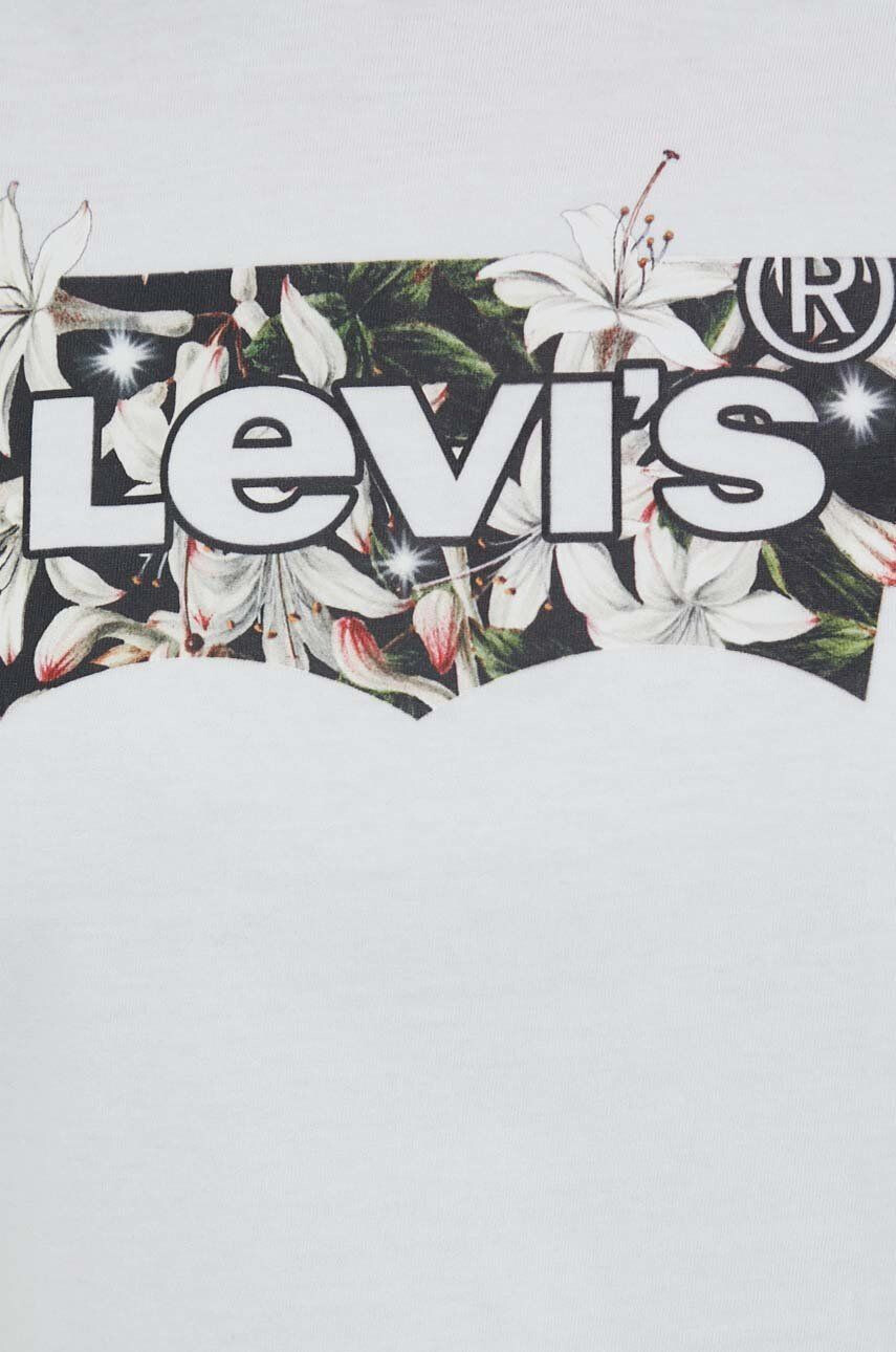 Levi's Bombažna kratka majica bela barva - Pepit.si