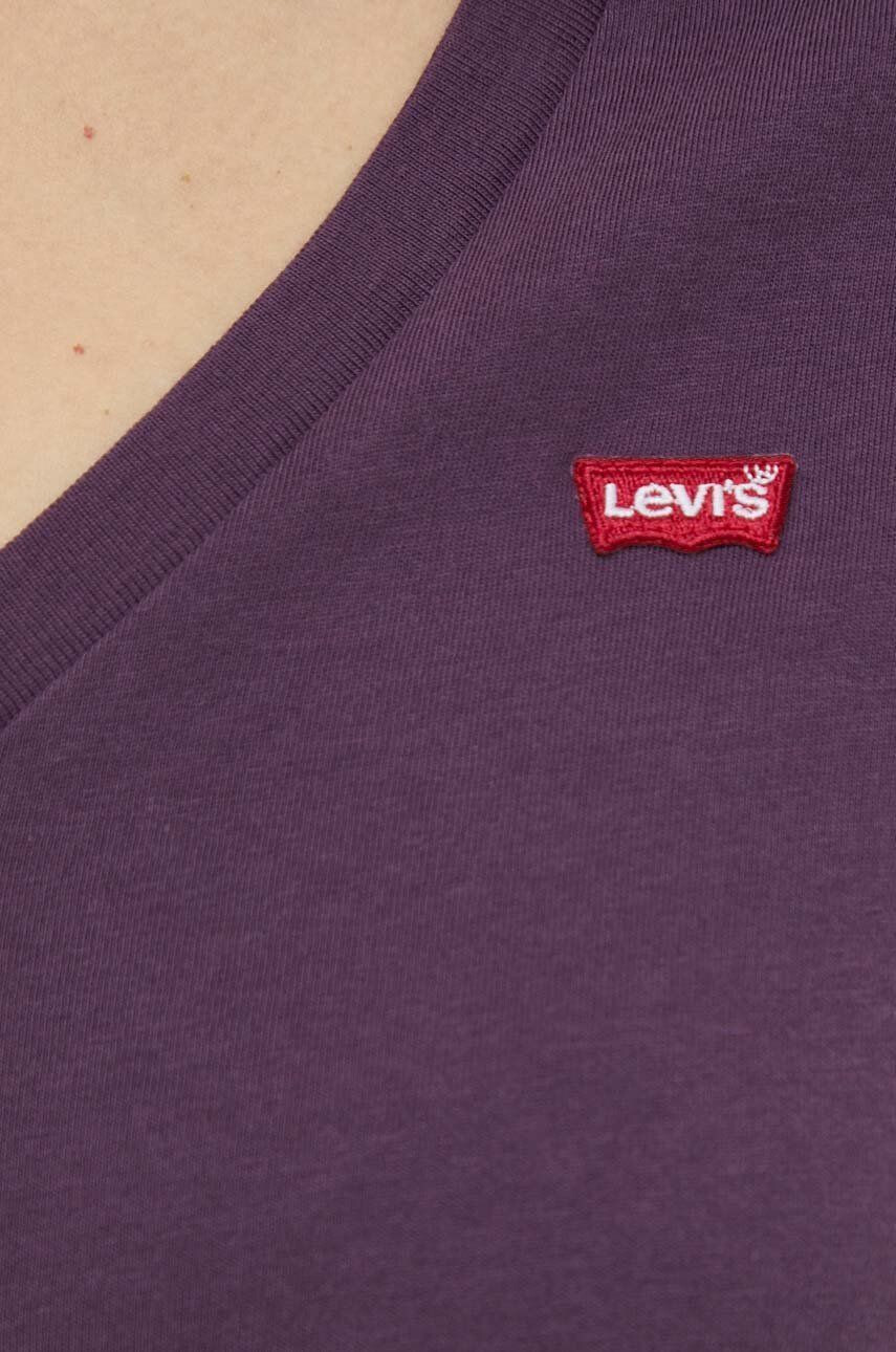 Levi's Bombažna kratka majica vijolična barva - Pepit.si