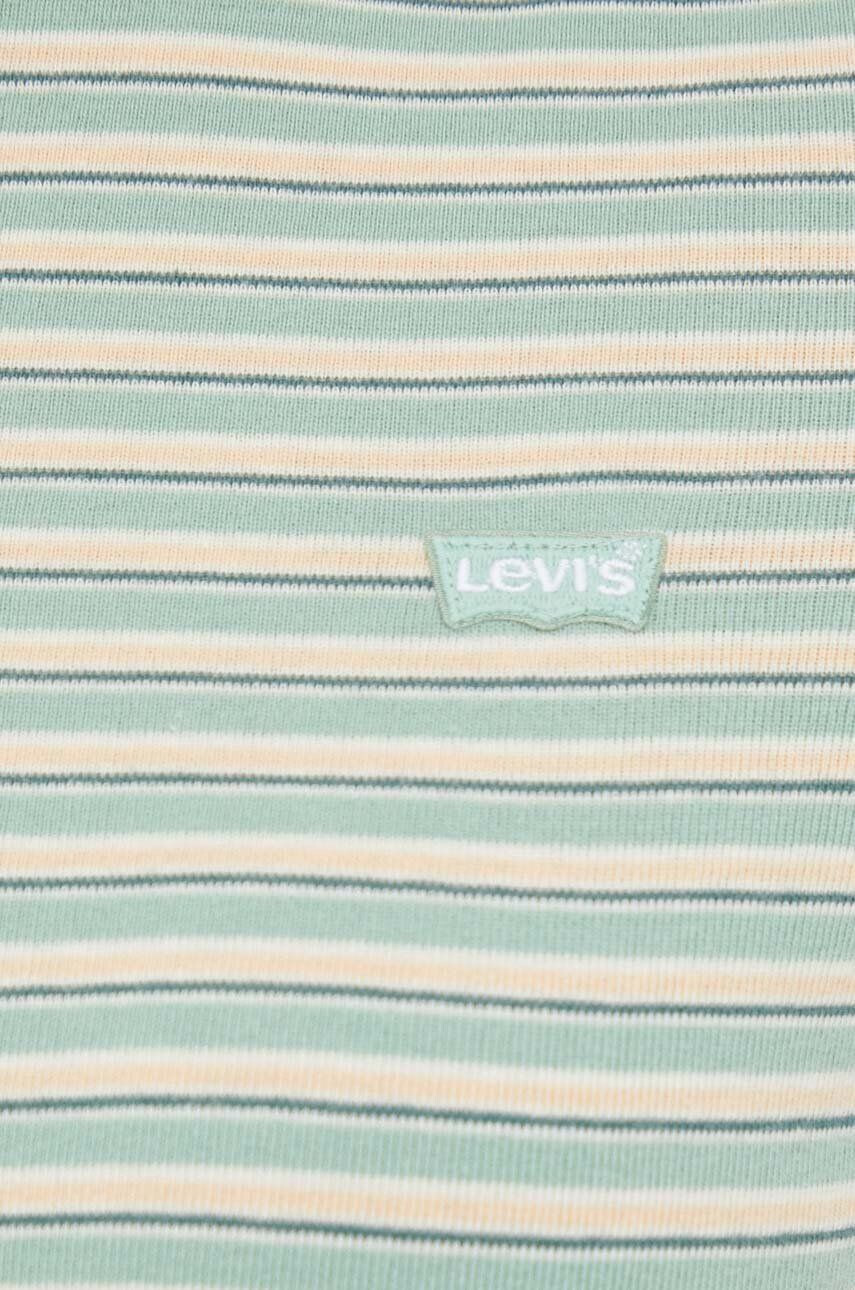 Levi's Bombažna kratka majica zelena barva - Pepit.si