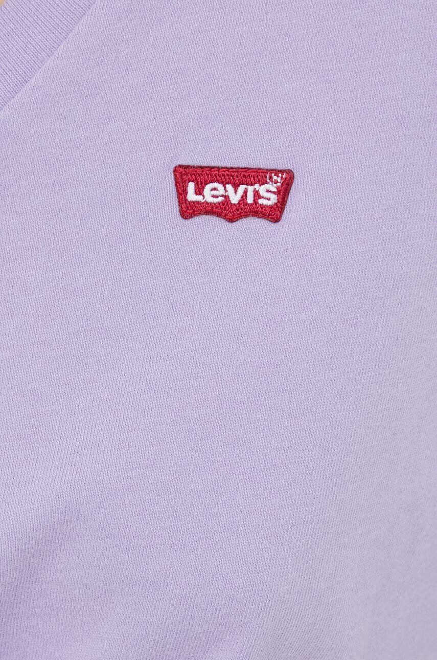 Levi's Bombažna kratka majica vijolična barva - Pepit.si