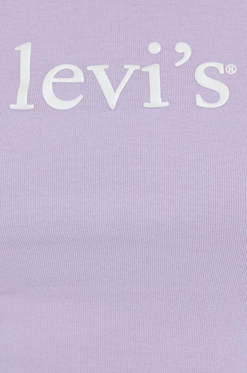 Levi's Bombažna kratka majica vijolična barva - Pepit.si