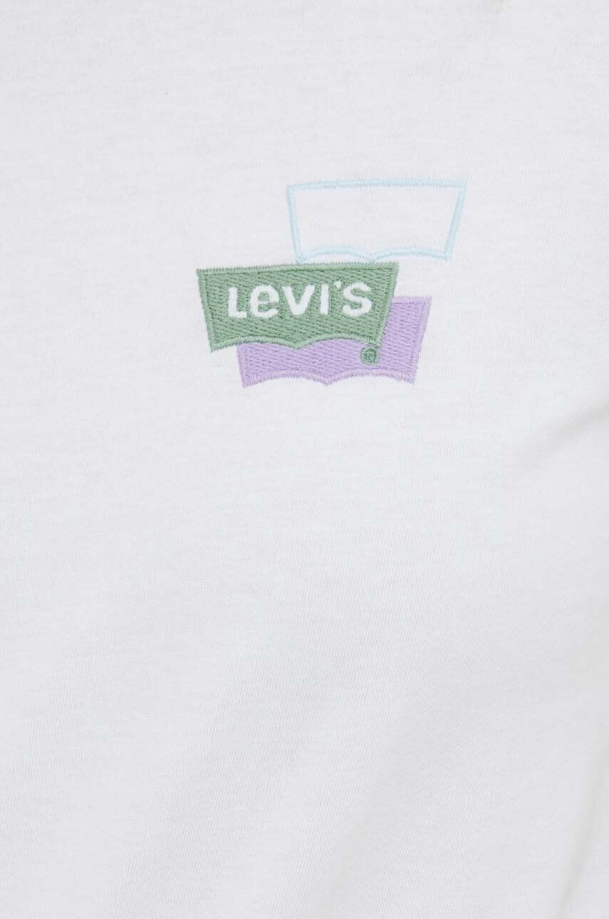 Levi's Bombažna kratka majica bela barva - Pepit.si