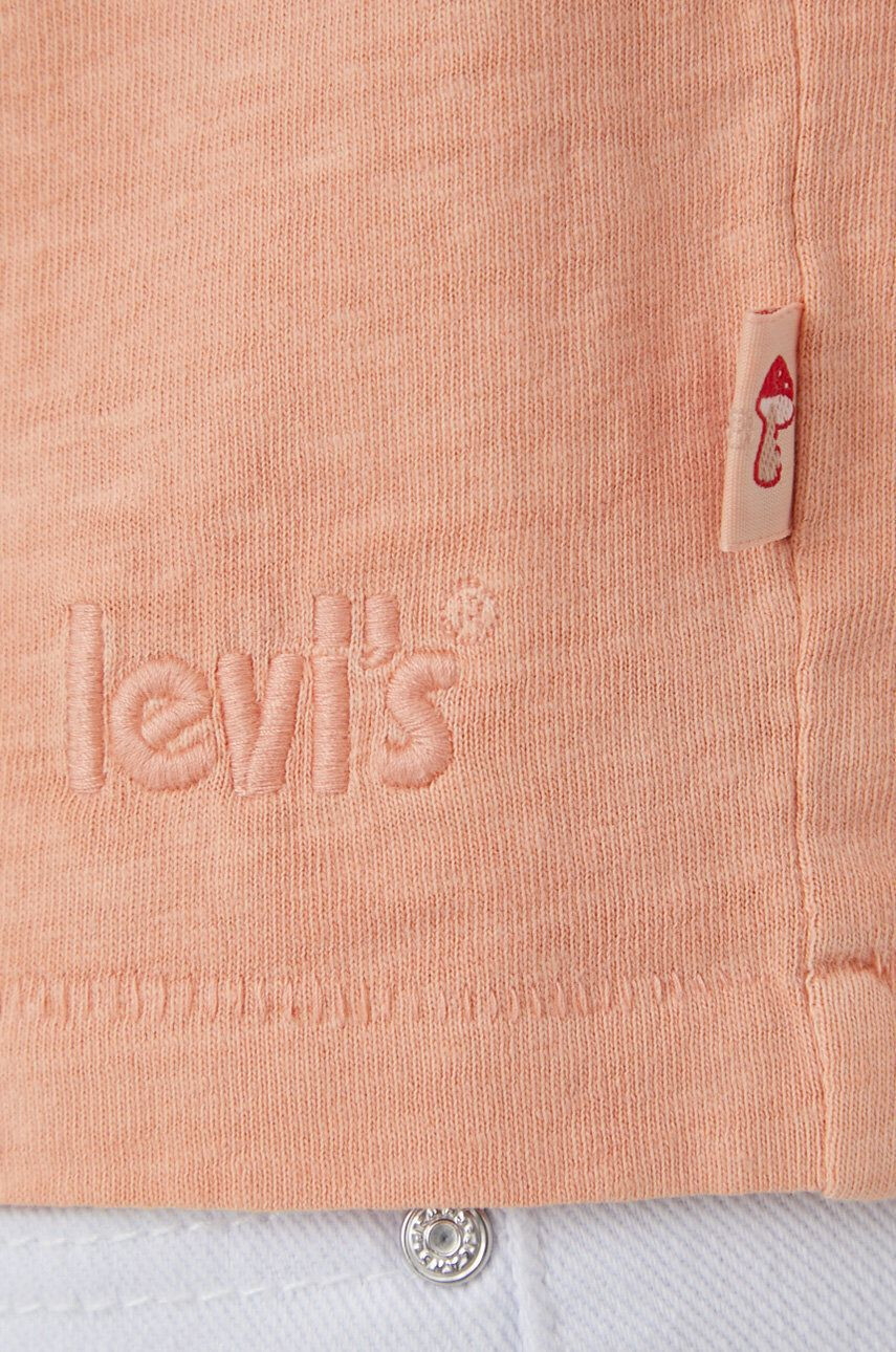 Levi's Bombažna kratka majica oranžna barva - Pepit.si