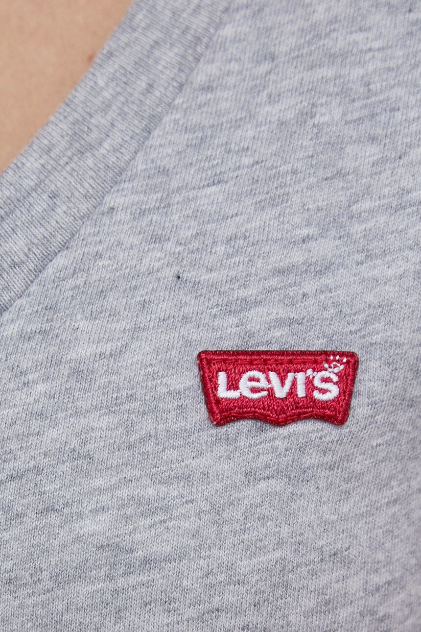 Levi's Bombažna kratka majica siva barva - Pepit.si