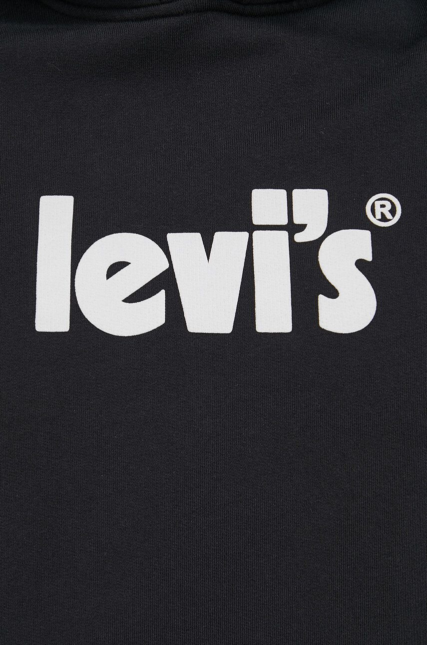 Levi's Bombažna mikica moška črna barva - Pepit.si