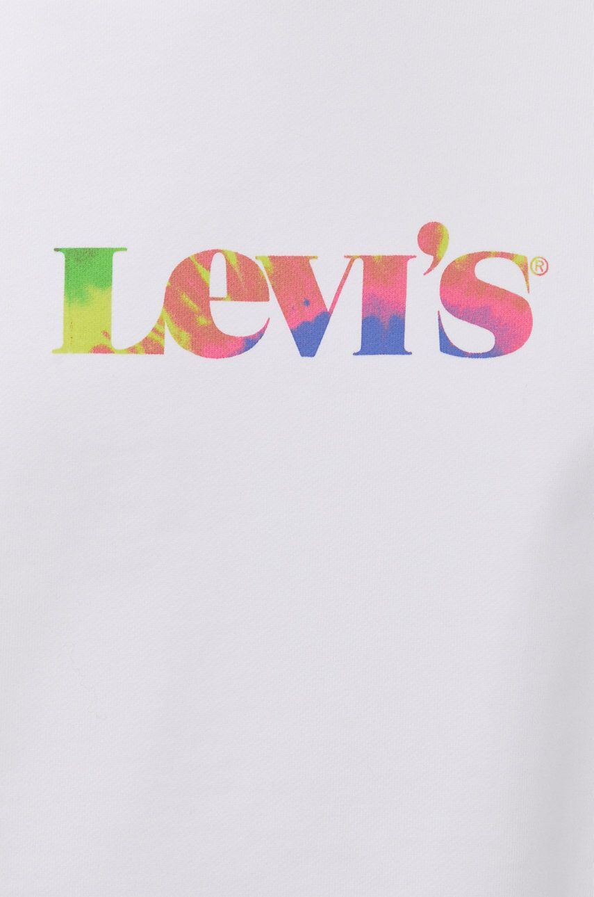 Levi's Bombažna mikica moška bela barva - Pepit.si