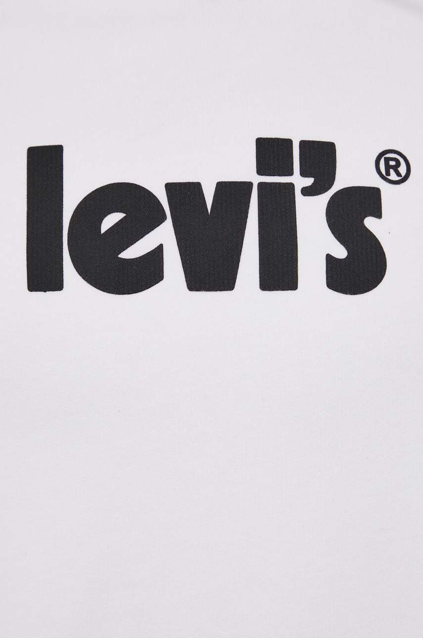 Levi's Bombažna mikica moška bela barva - Pepit.si