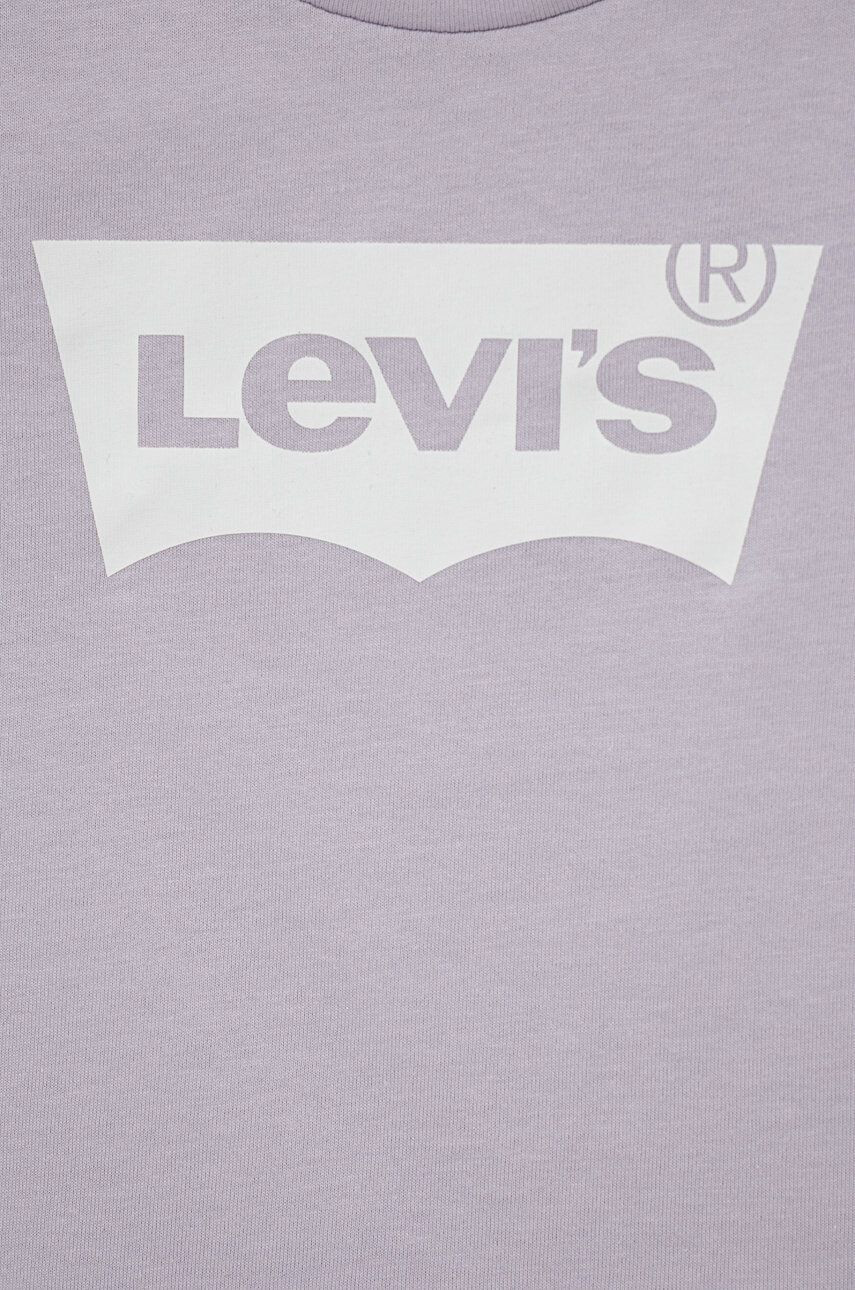 Levi's Otroška bombažna kratka majica vijolična barva - Pepit.si