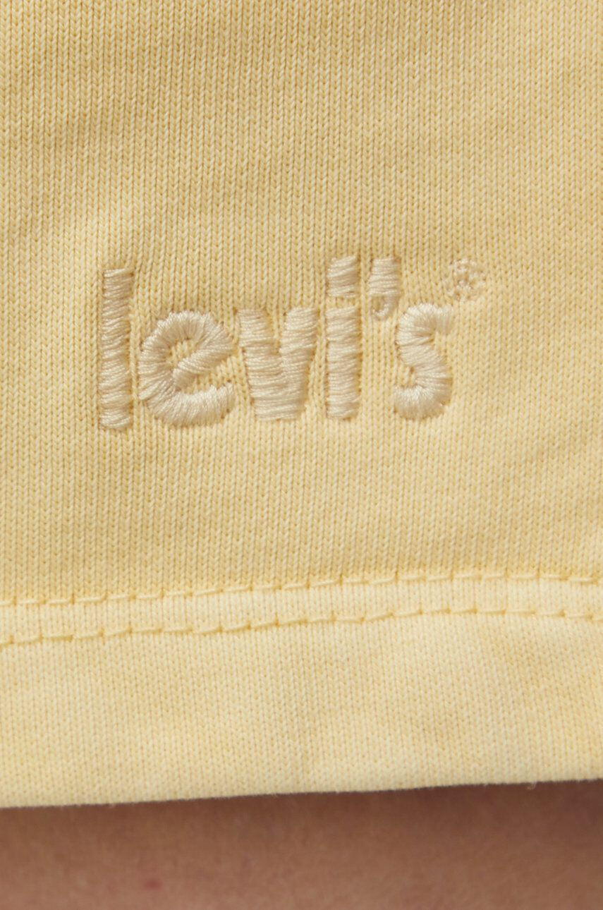 Levi's Bombažne kratke hlače žensko rumena barva - Pepit.si