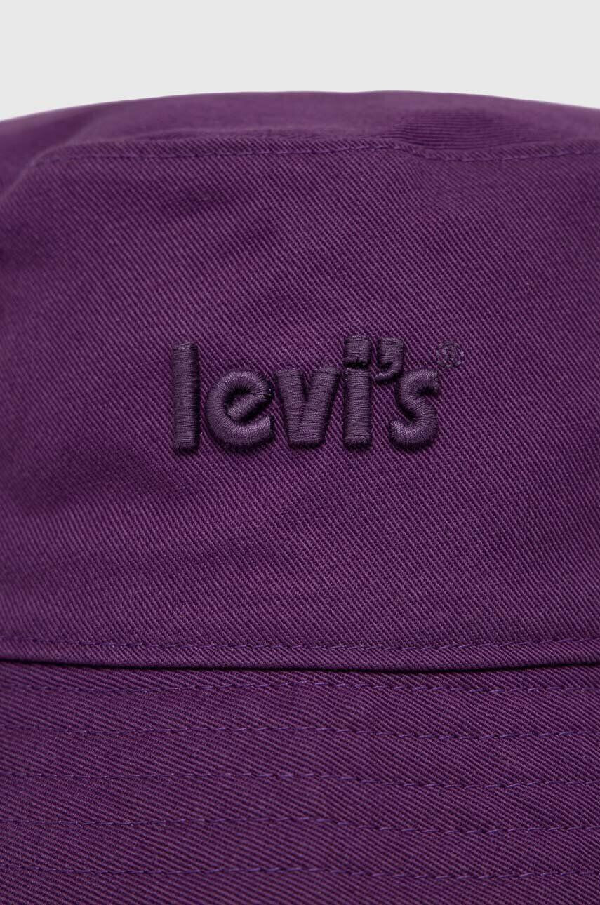 Levi's Dvostranski bombažen klobuk vijolična barva - Pepit.si