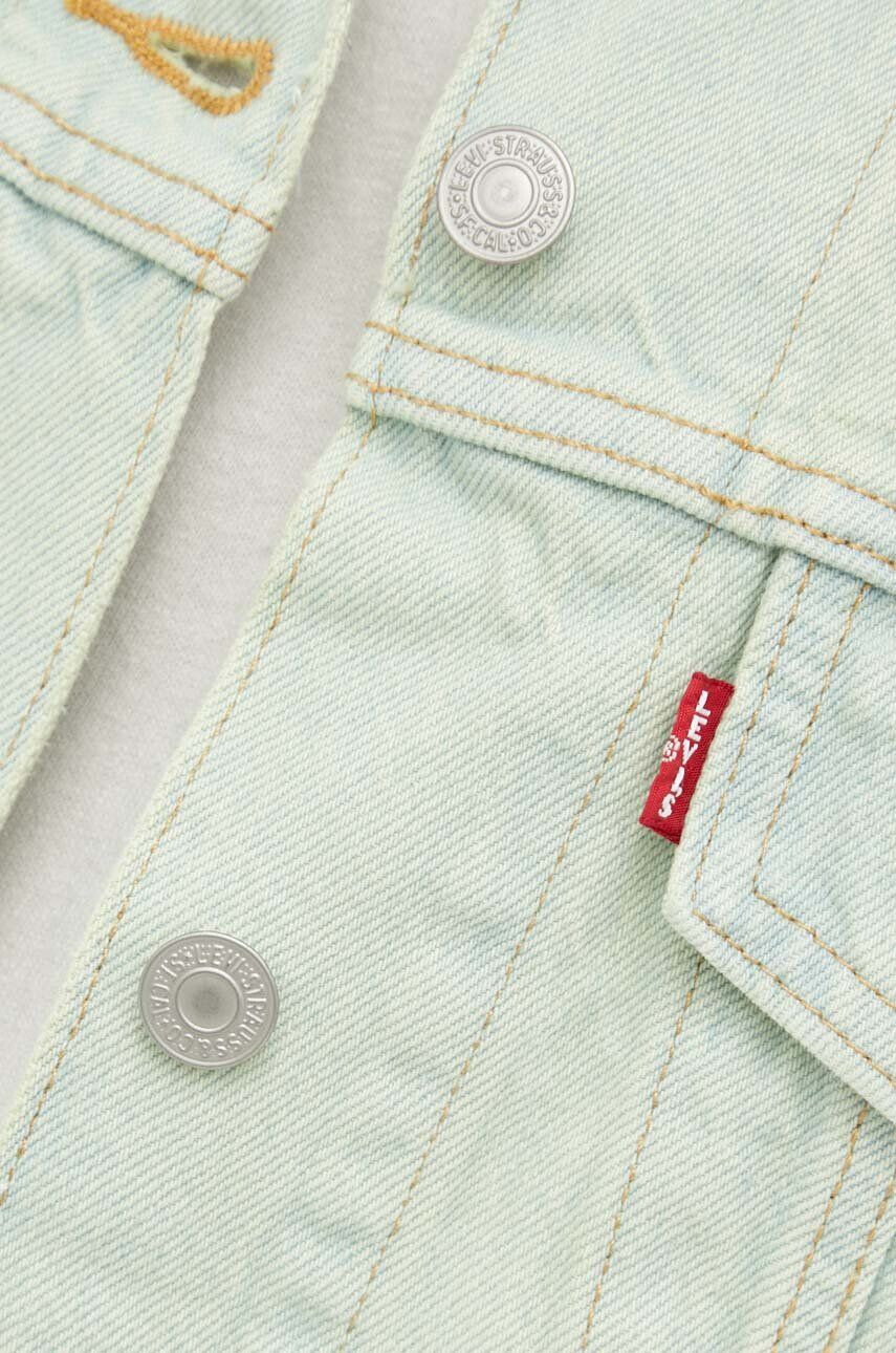 Levi's Jeans jakna ženska zelena barva - Pepit.si