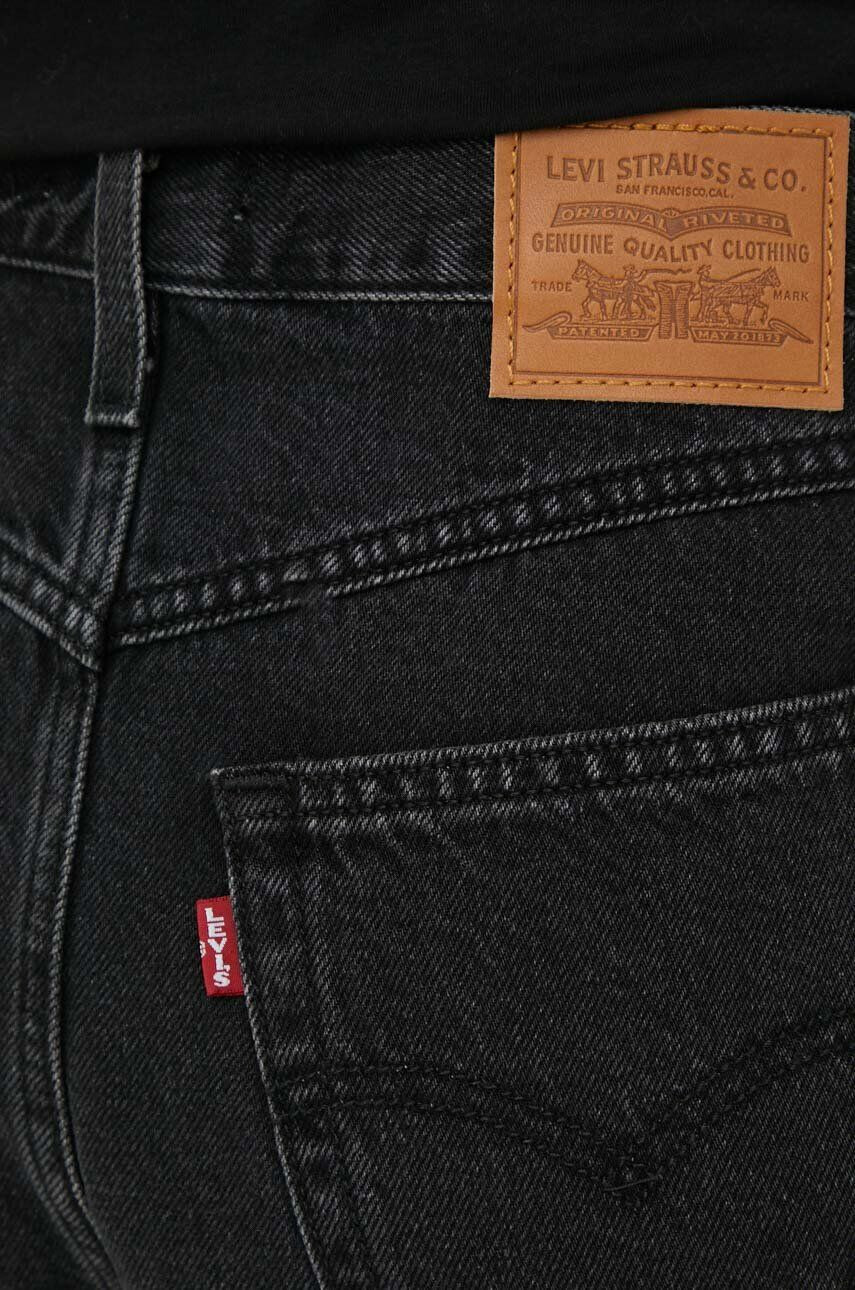 Levi's Jeans kratke hlače ženski črna barva - Pepit.si