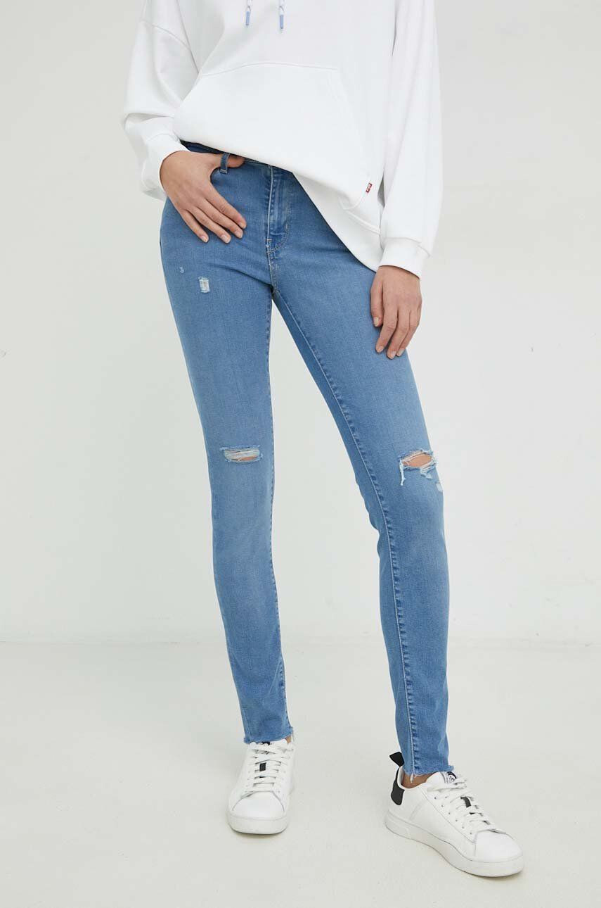 Levi's Kavbojke 711 Skinny ženske - Pepit.si