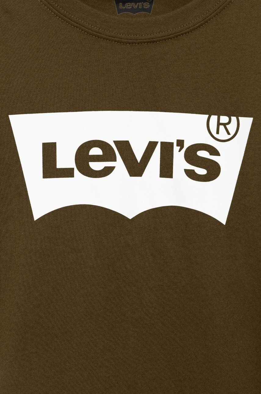 Levi's Otroška bombažna kratka majica zelena barva - Pepit.si