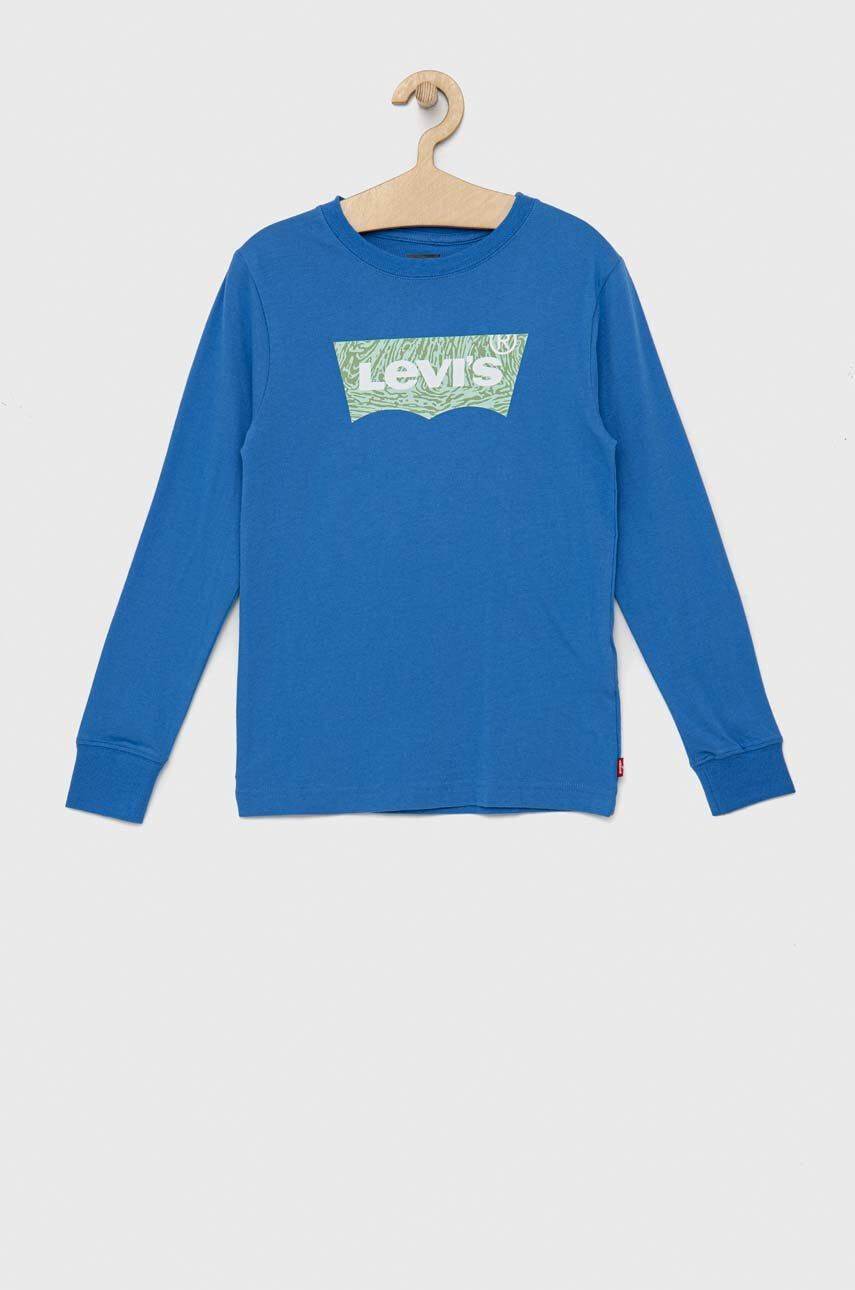 Levi's Otroška bombažna majica z dolgimi rokavi - Pepit.si