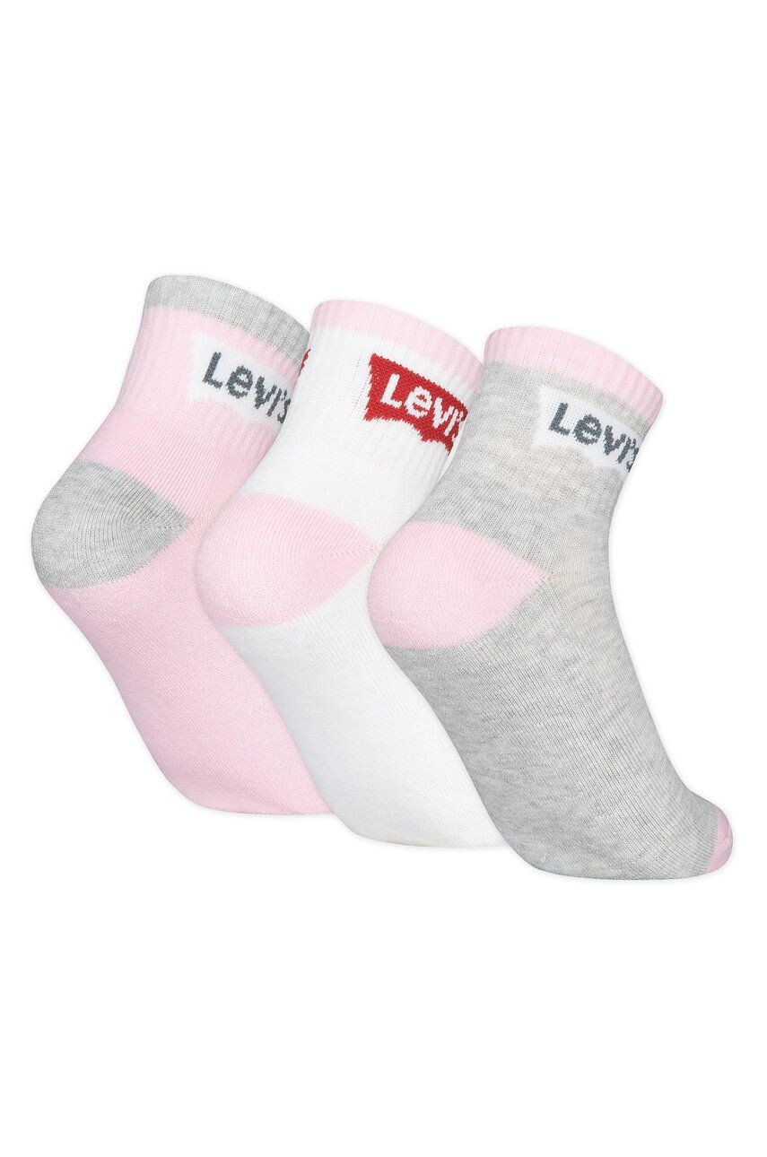 Levi's Otroške nogavice roza barva - Pepit.si