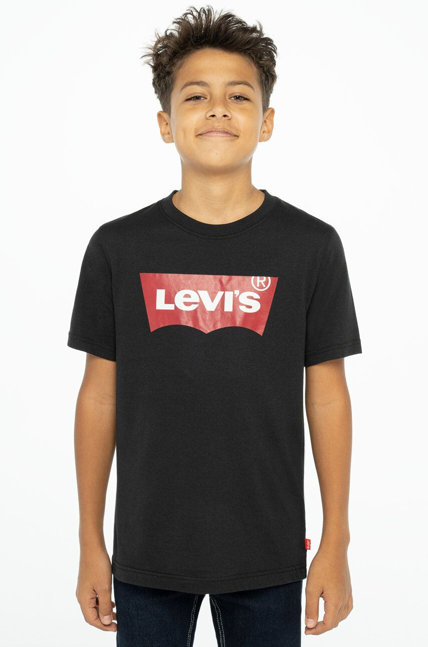 Levi's Otroški t-shirt črna barva - Pepit.si