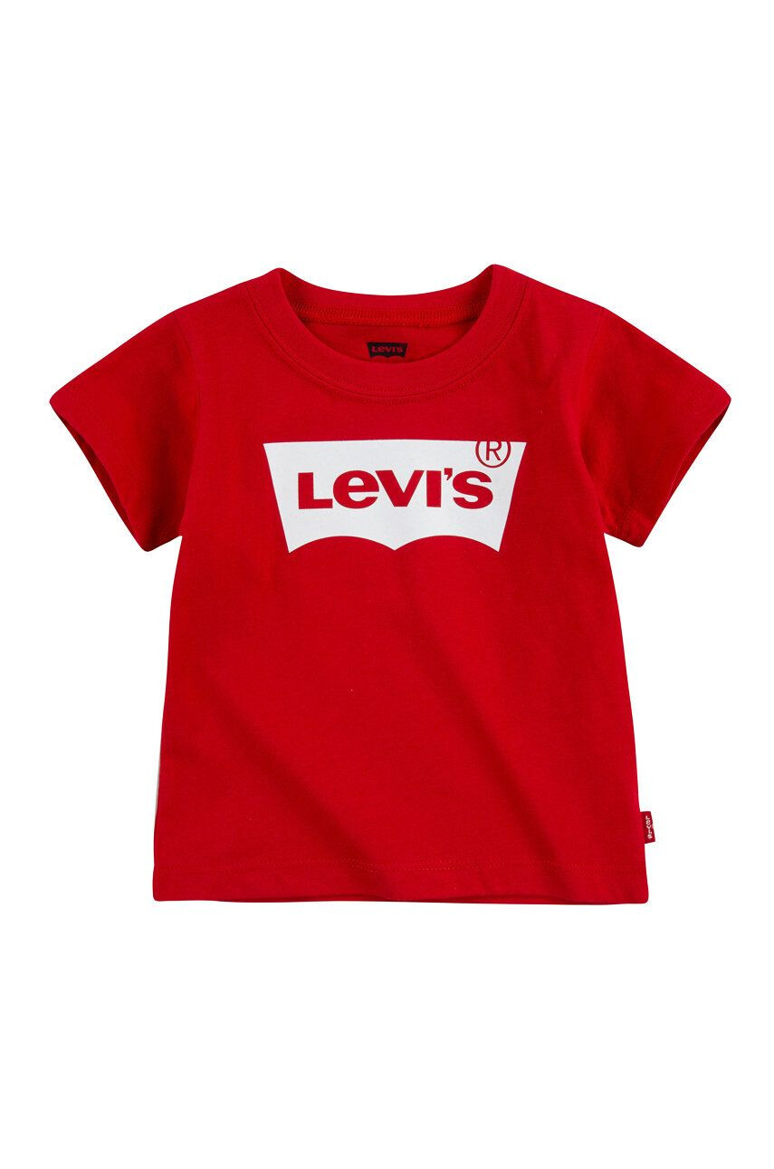 Levi's Otroški t-shirt rdeča barva - Pepit.si