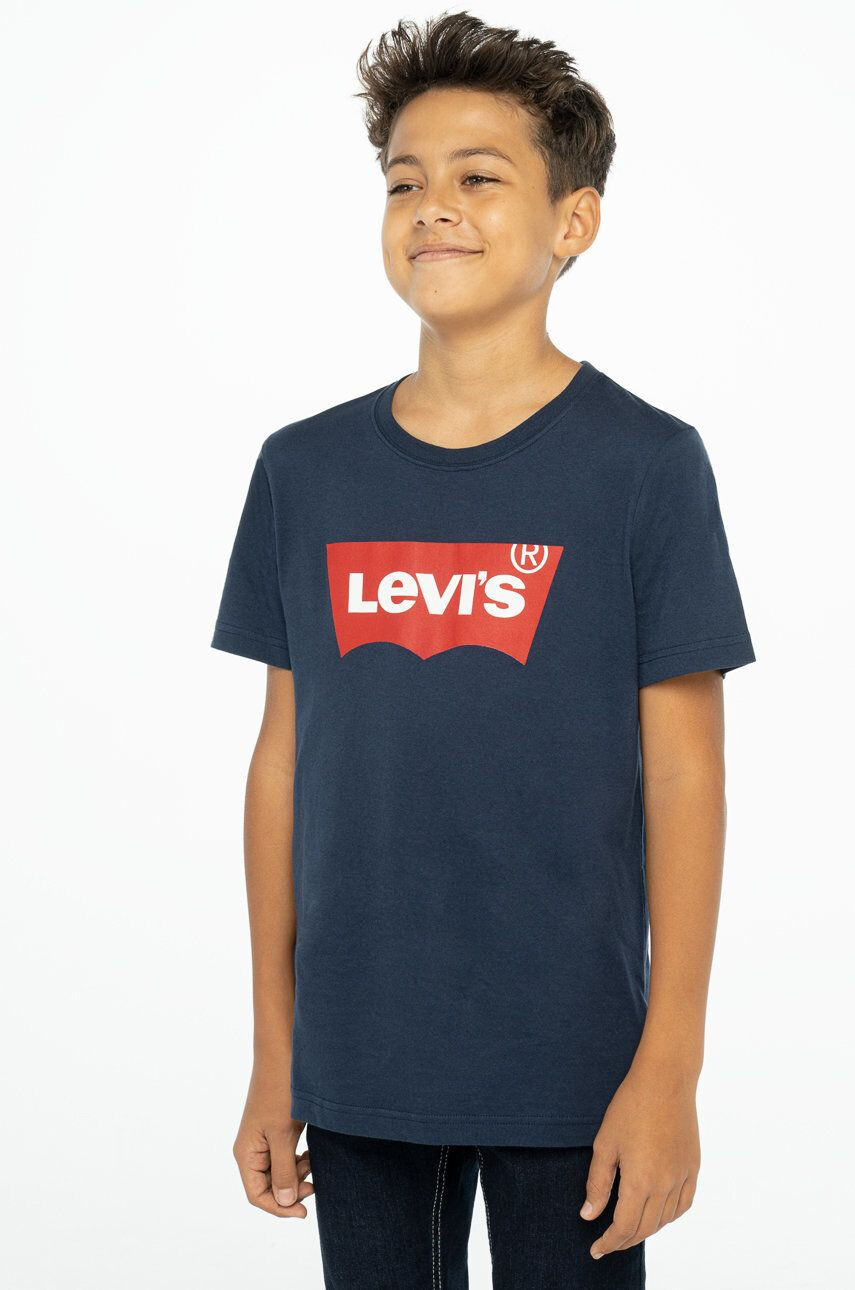 Levi's Otroški t-shirt mornarsko modra barva - Pepit.si