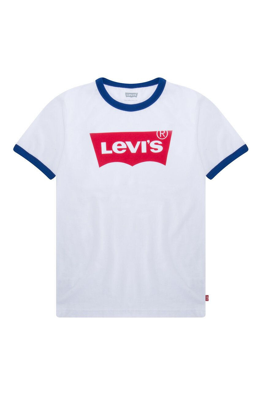 Levi's Otroški t-shirt bela barva - Pepit.si