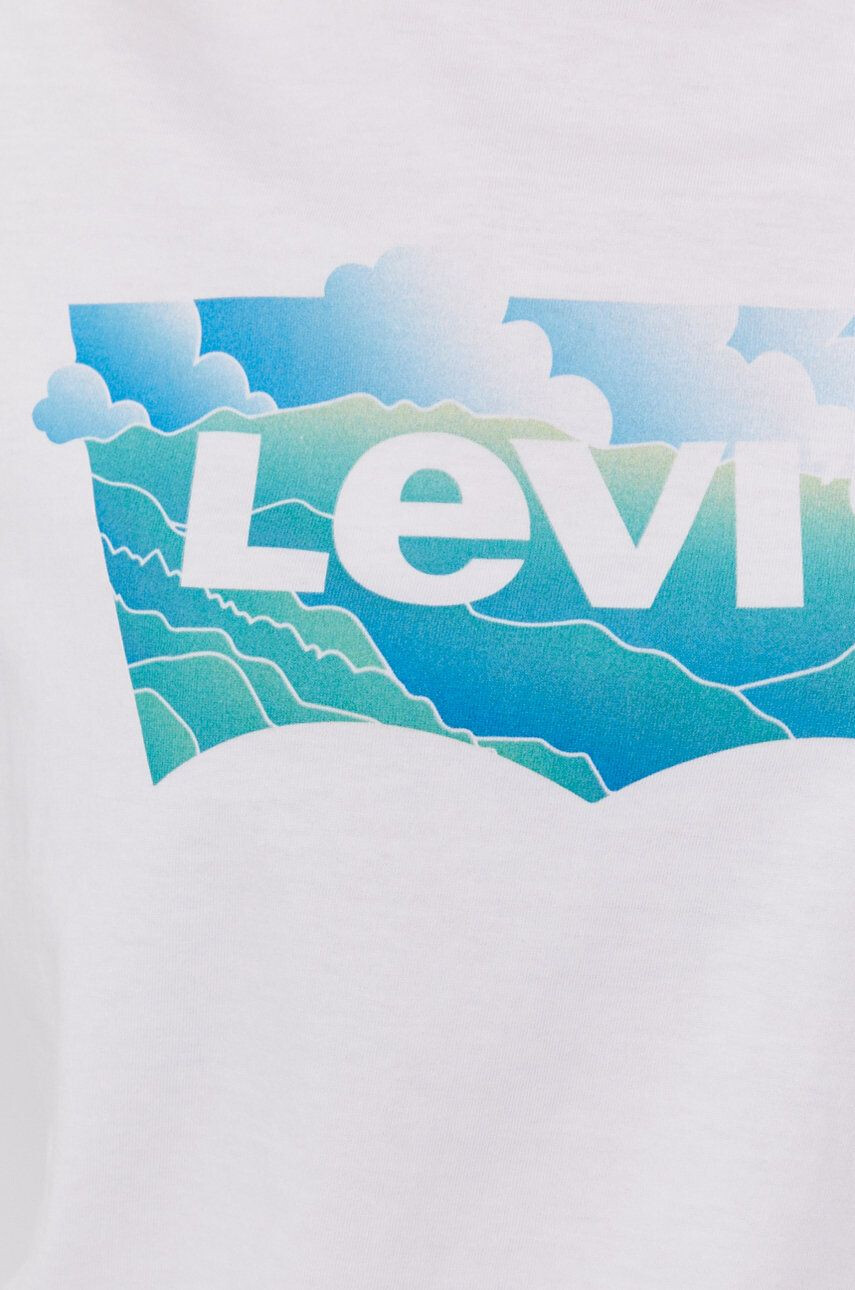 Levi's T-shirt ženski bela barva - Pepit.si