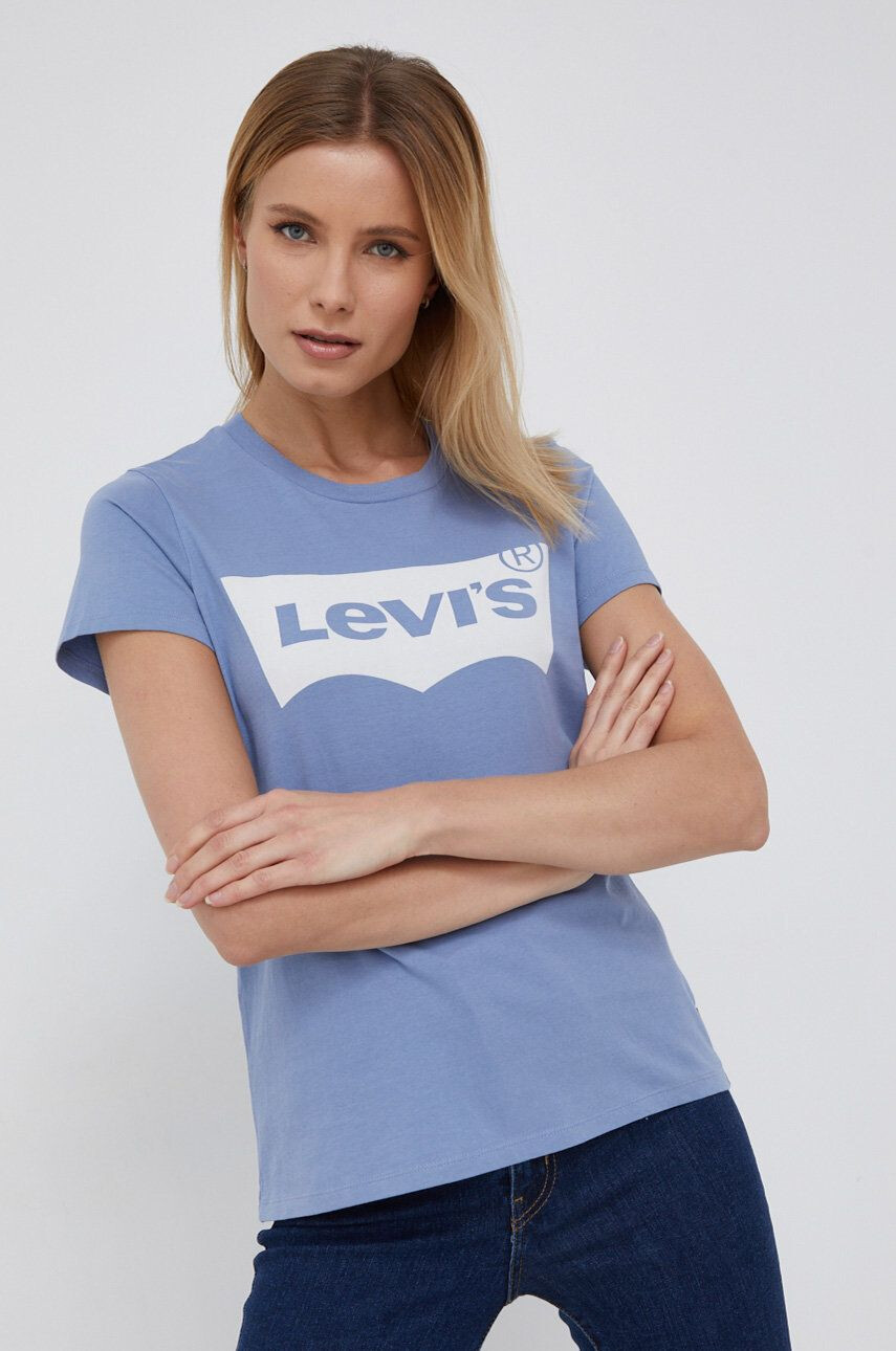 Levi's T-shirt modra barva - Pepit.si