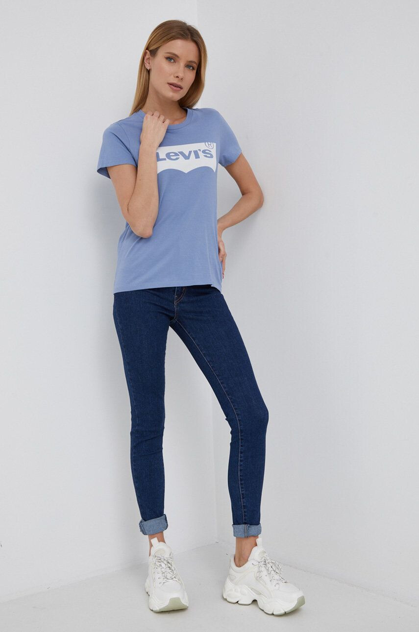 Levi's T-shirt modra barva - Pepit.si