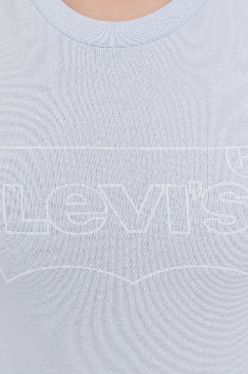 Levi's T-shirt ženski modra barva - Pepit.si