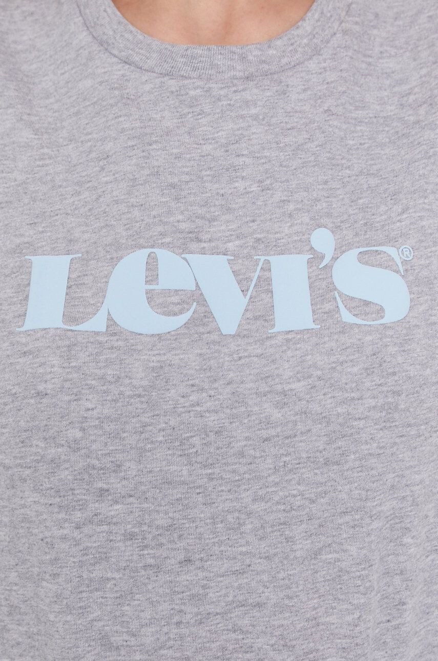 Levi's T-shirt ženski siva barva - Pepit.si