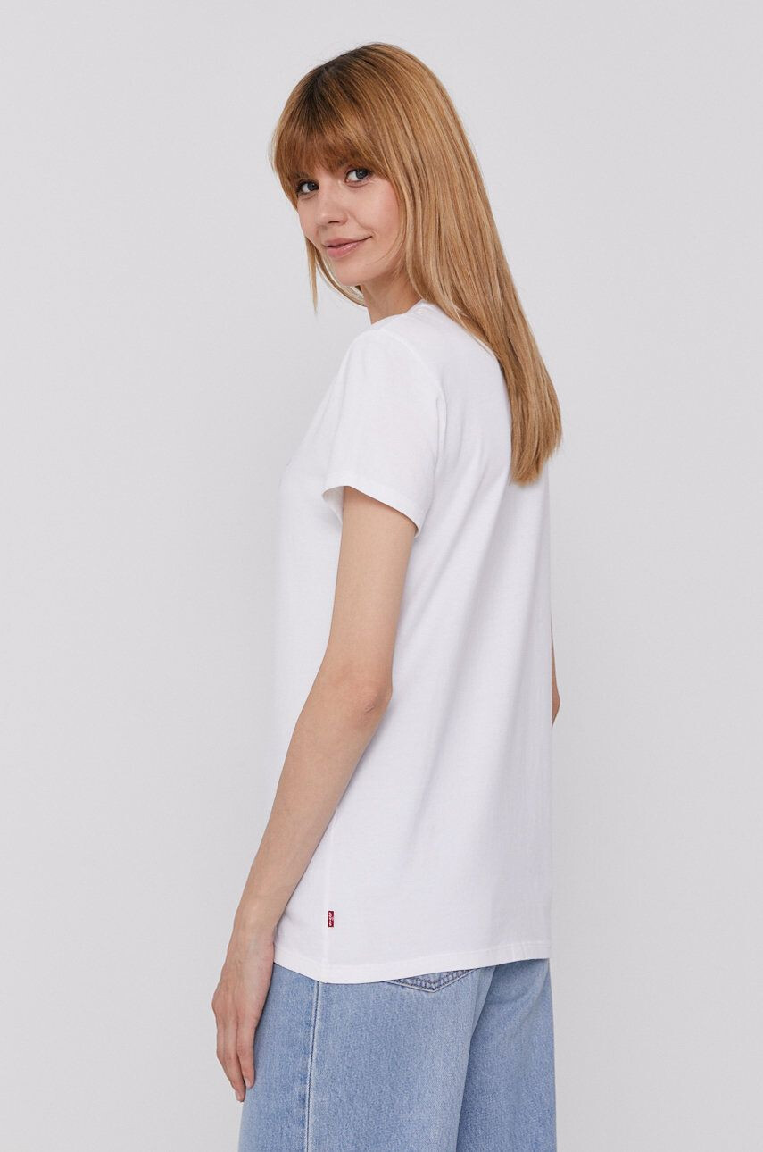 Levi's T-shirt ženski bela barva - Pepit.si