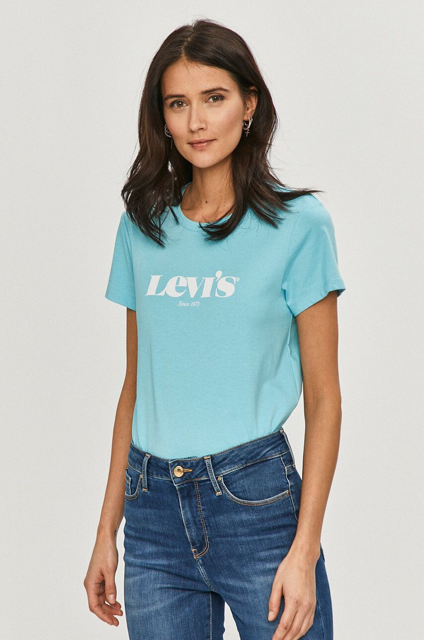 Levi's T-shirt modra barva - Pepit.si