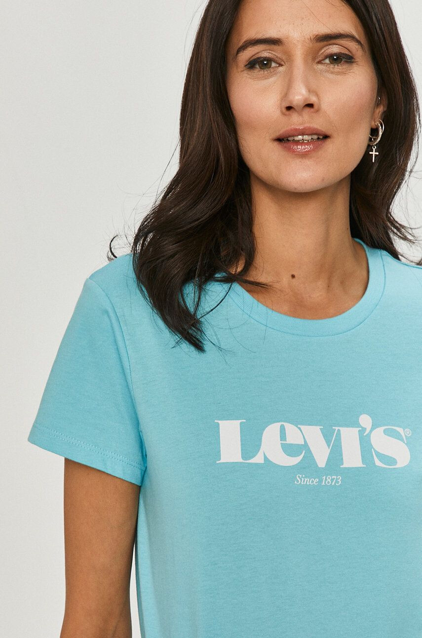 Levi's T-shirt modra barva - Pepit.si