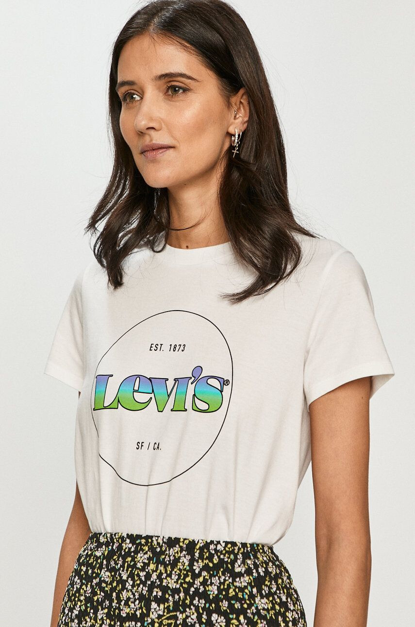 Levi's T-shirt bela barva - Pepit.si