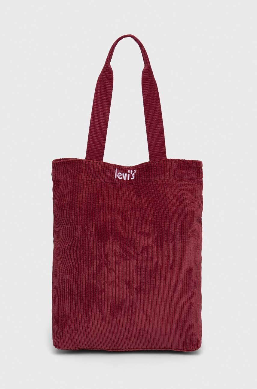 Levi's Torba bordo barva - Pepit.si