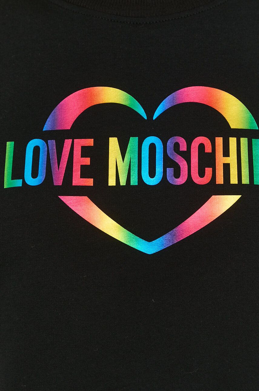 Love Moschino Bluza ženski črna barva - Pepit.si