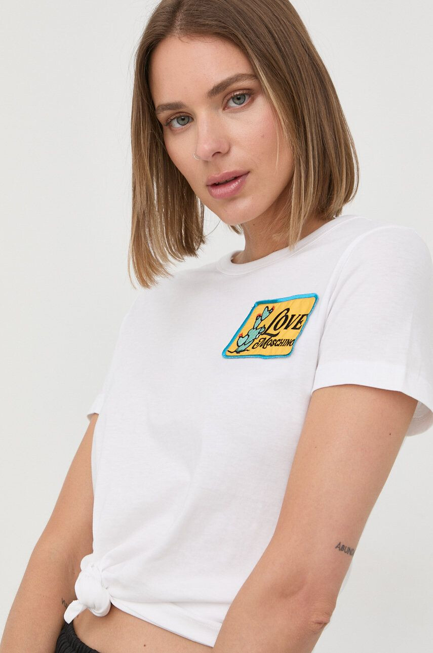 Love Moschino Bombažen t-shirt - Pepit.si