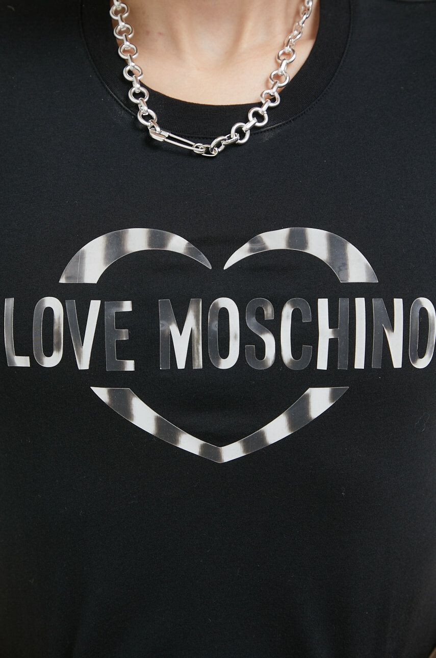 Love Moschino Bombažna kratka majica - Pepit.si