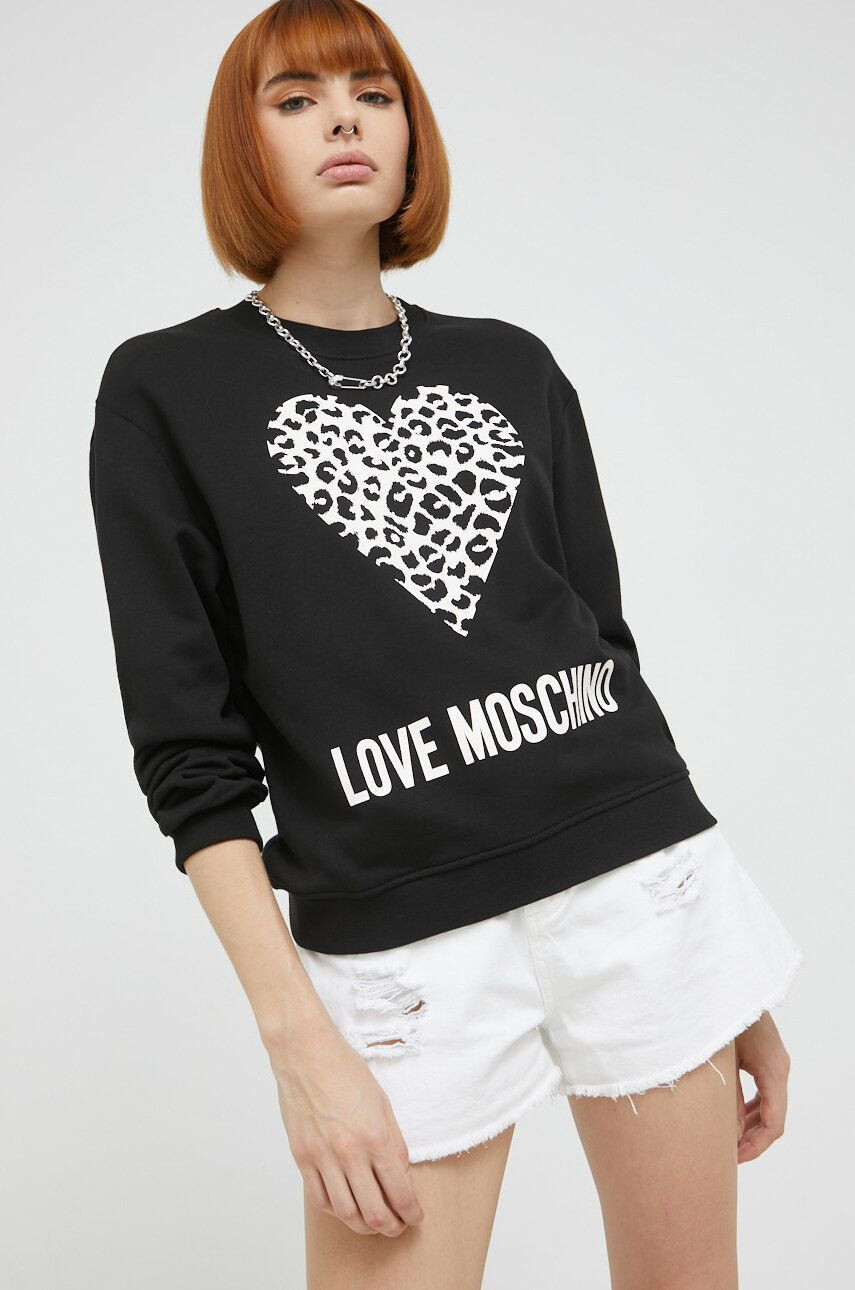 Love Moschino Bombažen pulover - Pepit.si