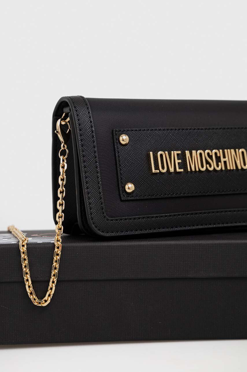 Love Moschino Denarnica ženski črna barva - Pepit.si