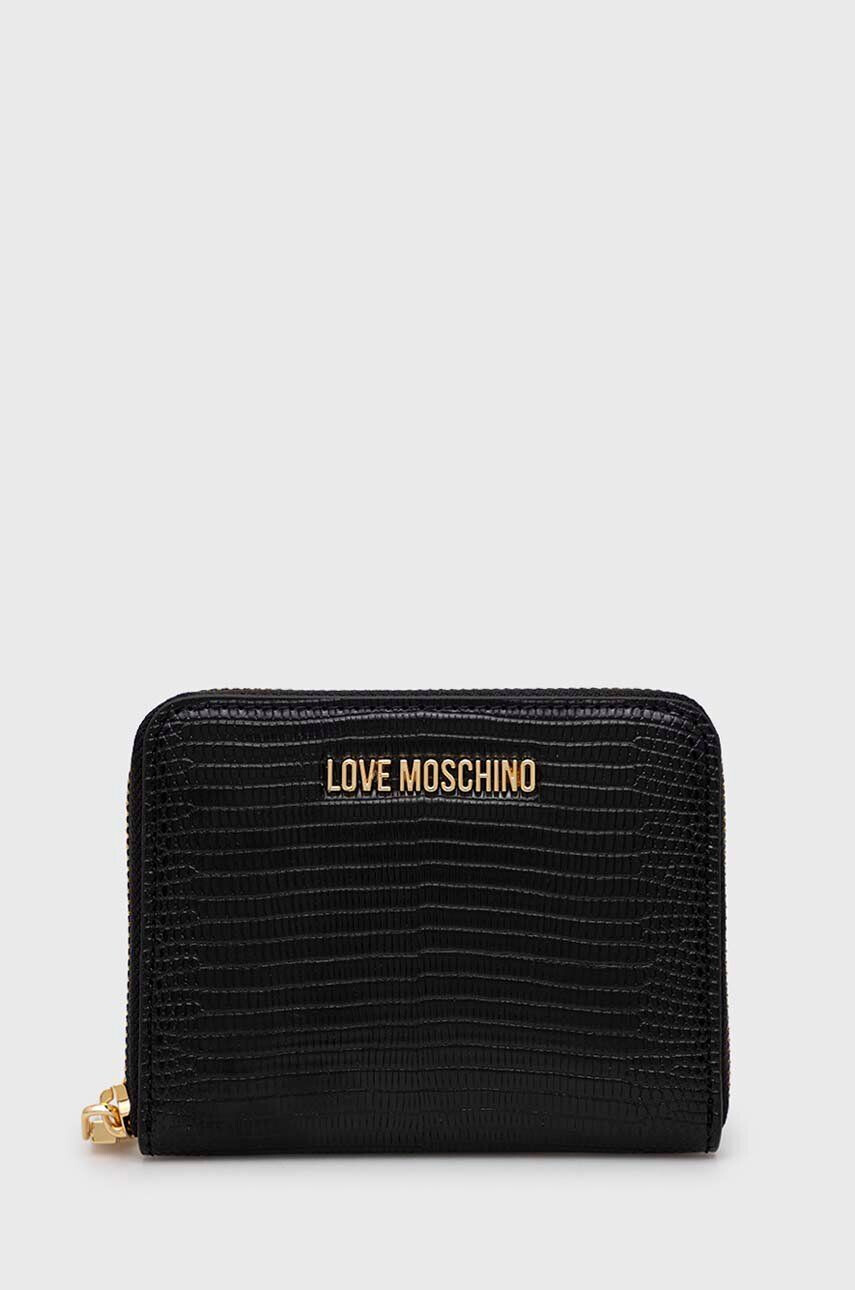 Love Moschino Denarnica ženski črna barva - Pepit.si