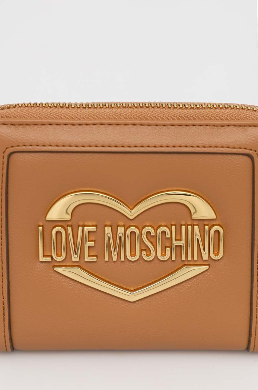 Love Moschino Denarnica ženski rjava barva - Pepit.si