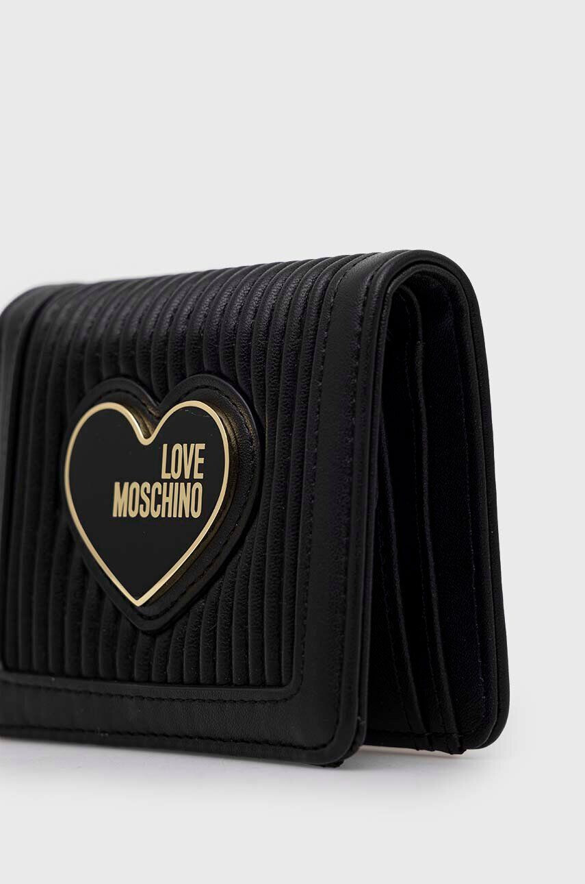 Love Moschino Denarnica ženski črna barva - Pepit.si