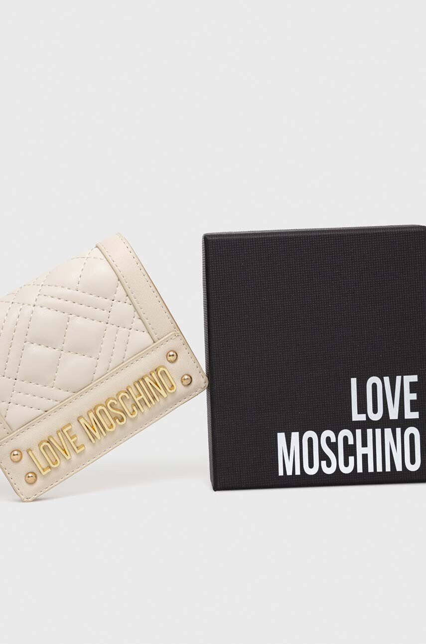 Love Moschino Denarnica ženski bež barva - Pepit.si