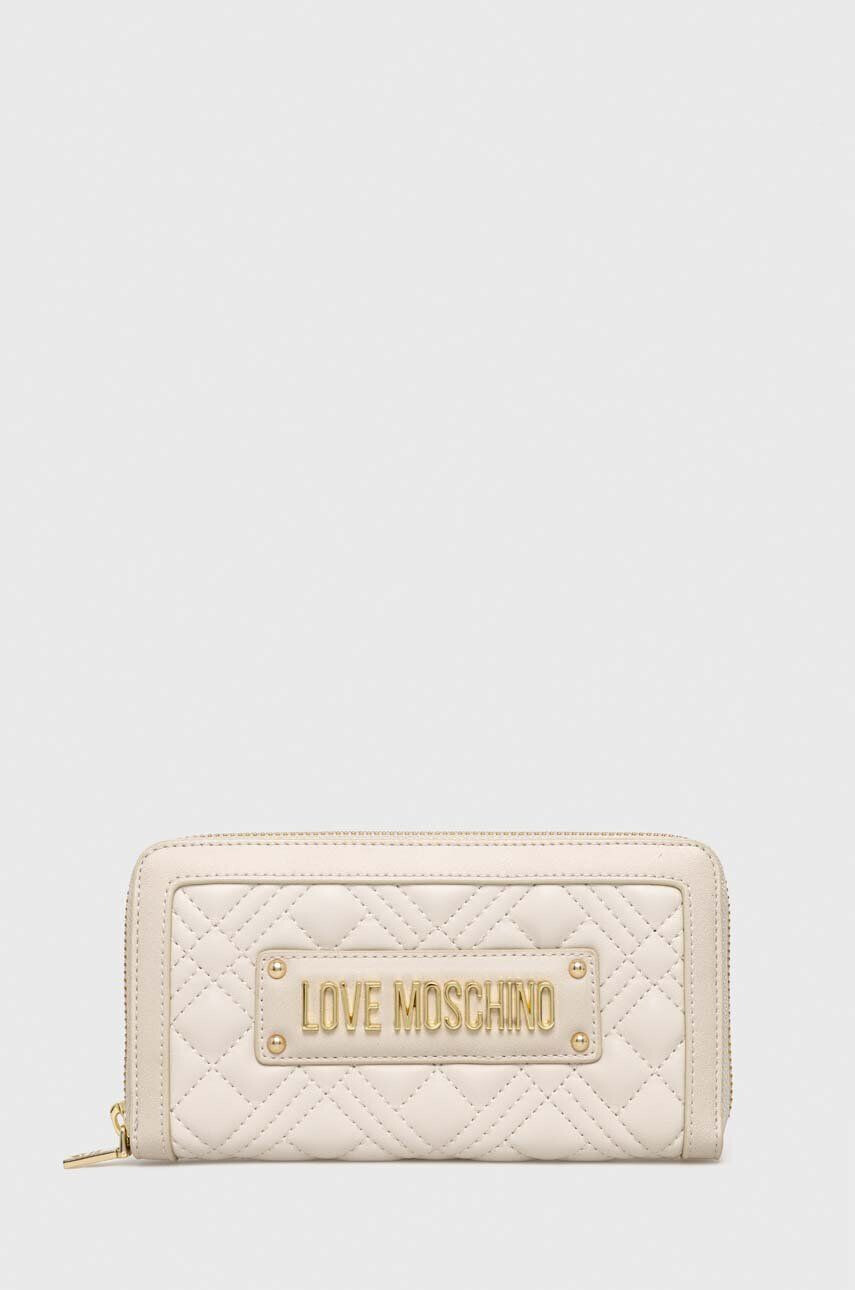 Love Moschino Denarnica ženski bež barva - Pepit.si