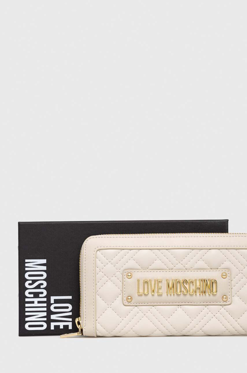 Love Moschino Denarnica ženski bež barva - Pepit.si