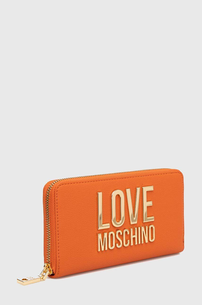 Love Moschino Denarnica ženski oranžna barva - Pepit.si