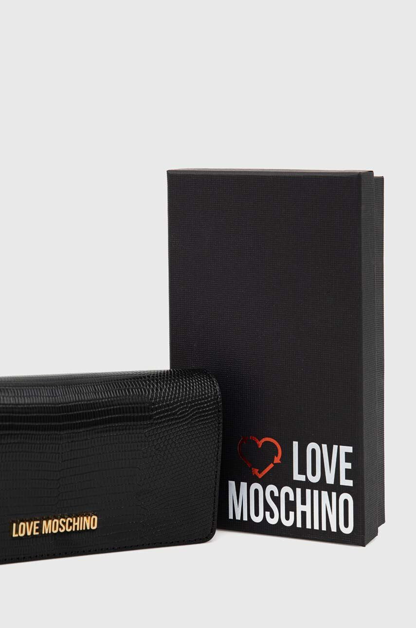 Love Moschino Denarnica ženski črna barva - Pepit.si