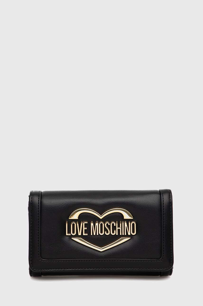 Love Moschino Denarnica ženski črna barva - Pepit.si