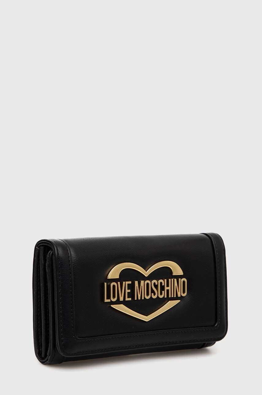 Love Moschino Denarnica ženski črna barva - Pepit.si